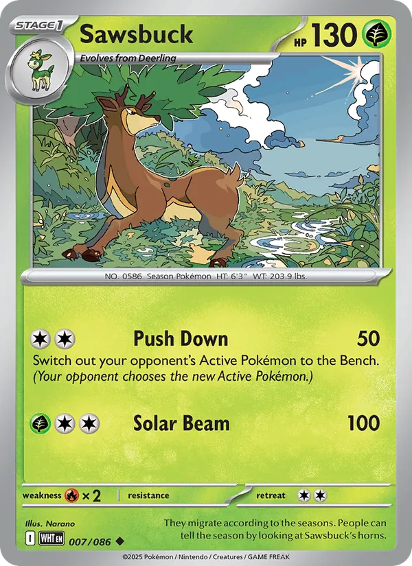 Sawsbuck #007 – White Flare card