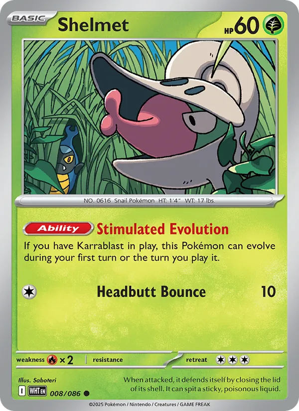 Shelmet #008 – White Flare card