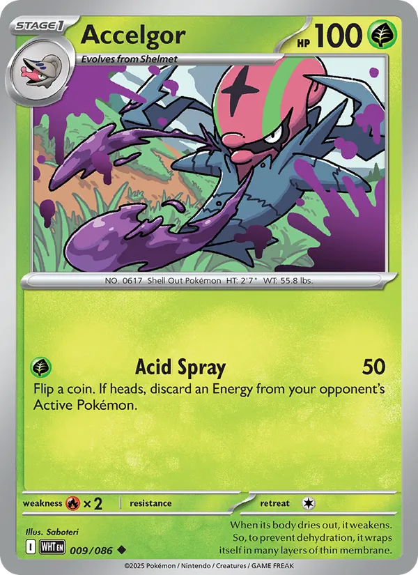 Accelgor #009 – White Flare card