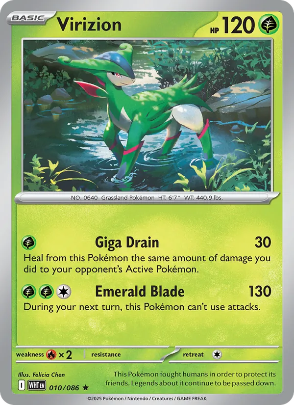 Virizion #010 – White Flare card