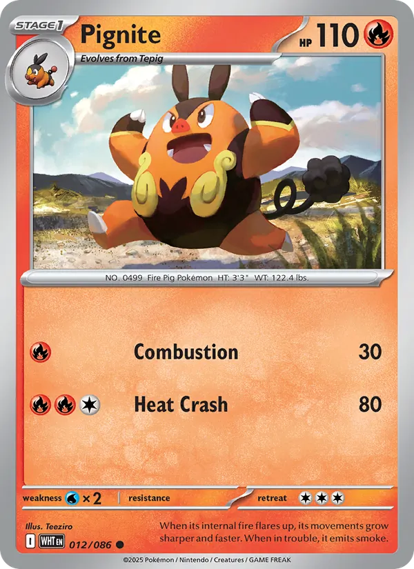 Pignite #012 – White Flare card