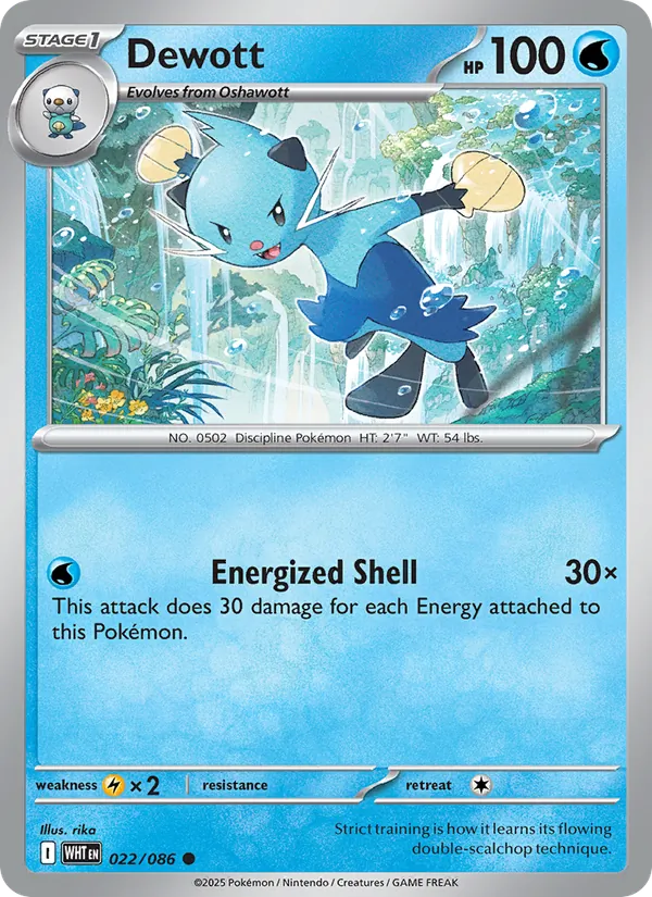 Dewott #022 – White Flare card
