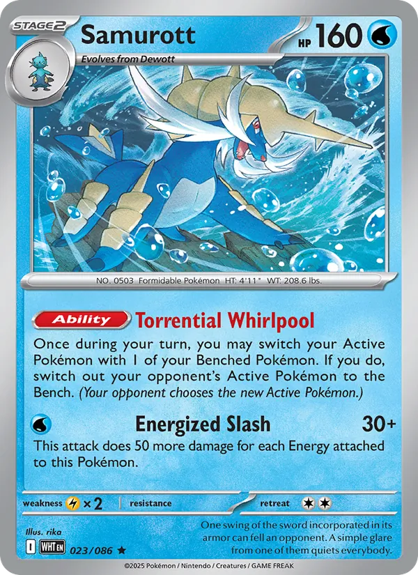 Samurott #023 – White Flare card