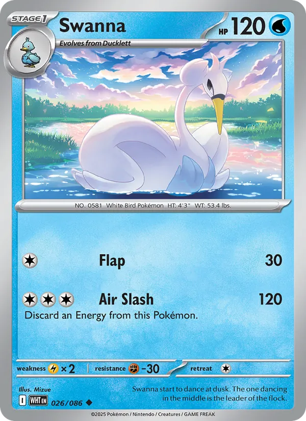 Swanna #026 – White Flare card