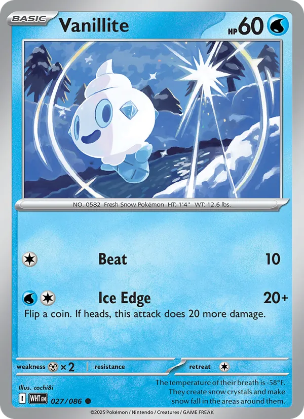 Vanillite #027 – White Flare card
