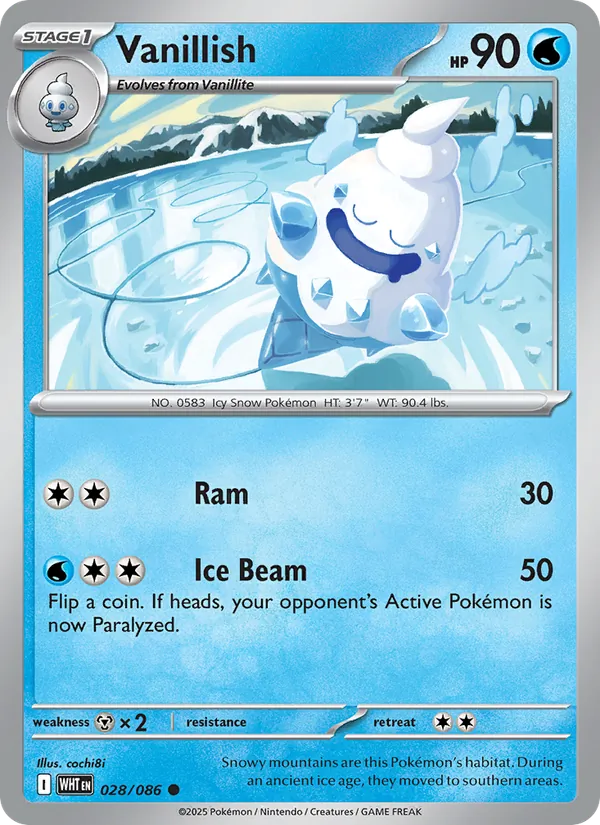 Vanillish #028 – White Flare card