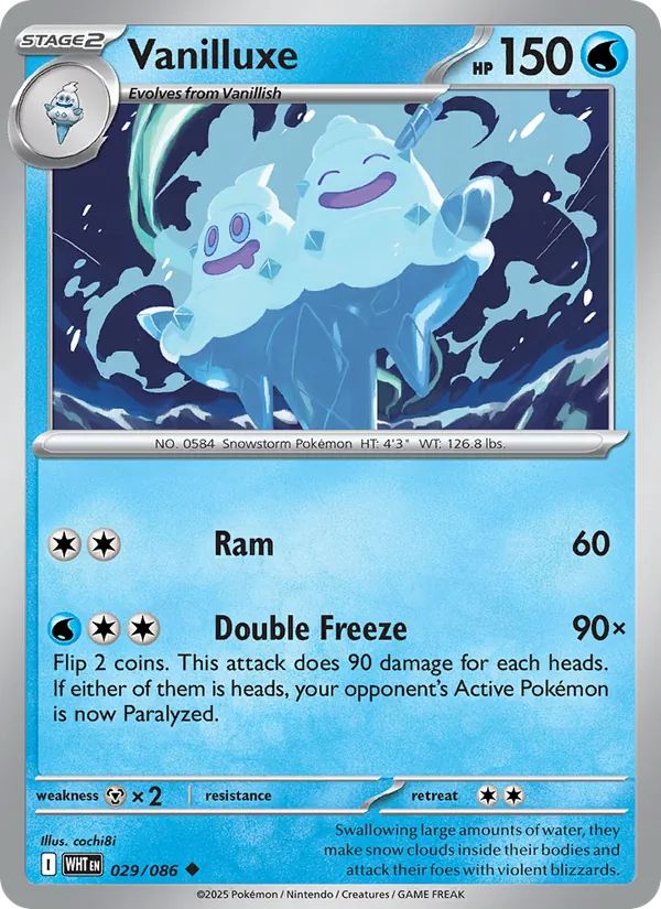 Vanilluxe #029 – White Flare card
