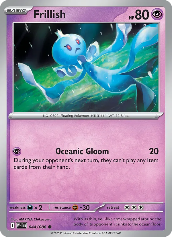 Frillish #044 – White Flare card