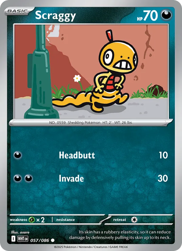 Scraggy #057 – White Flare card