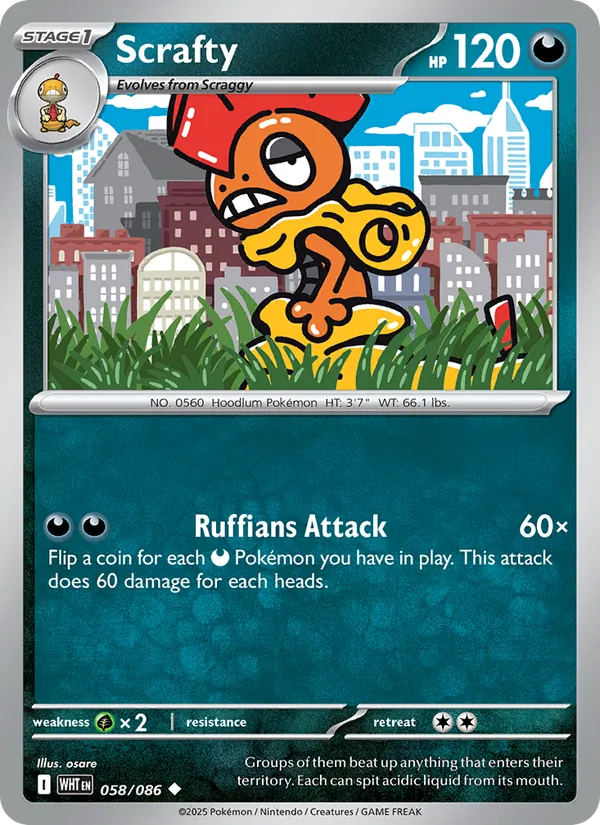 Scrafty #058 – White Flare card