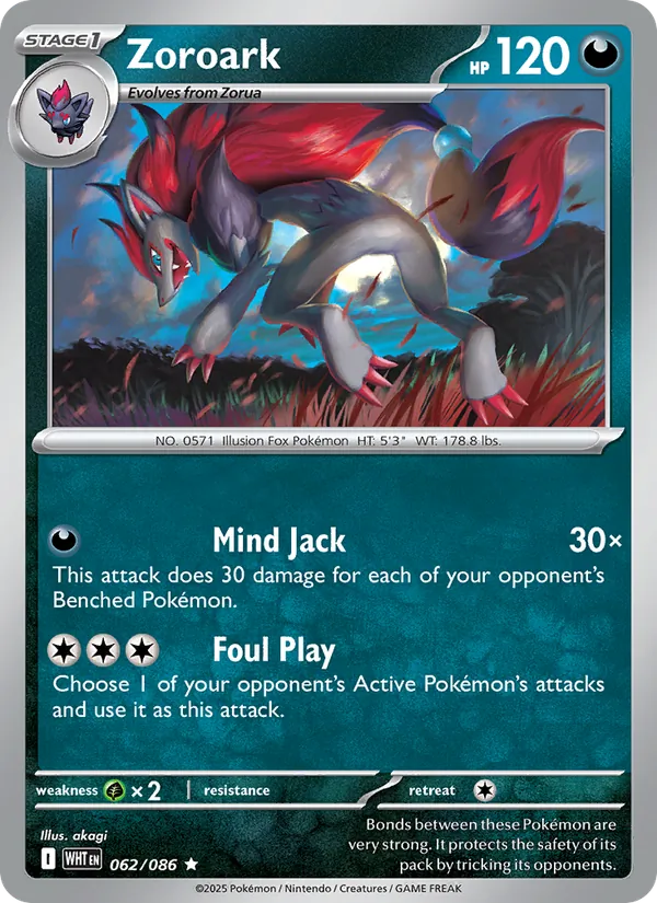 Zoroark #062 – White Flare card