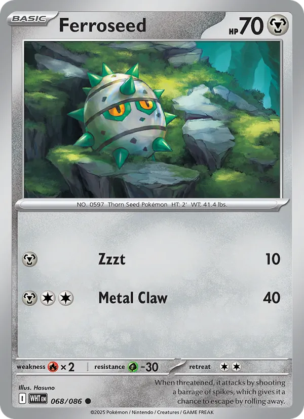 Ferroseed #068 – White Flare card