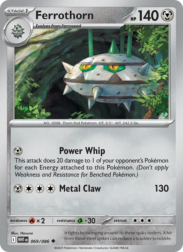 Ferrothorn #069 – White Flare card