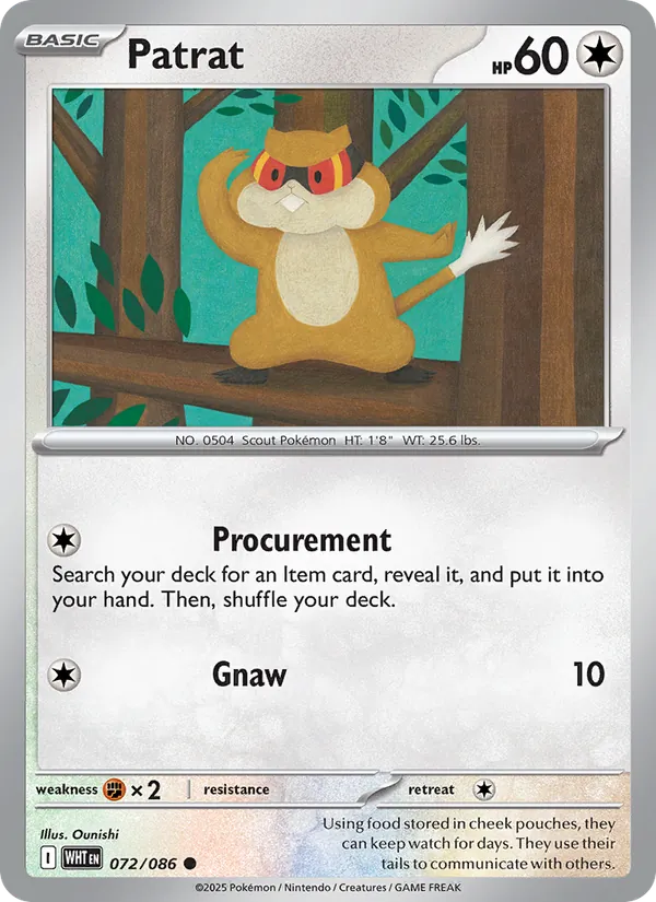 Patrat #072 – White Flare card