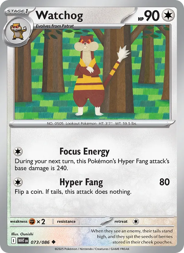 Watchog #073 – White Flare card