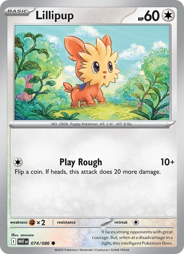 Lillipup #074 – White Flare card