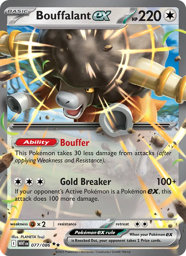 Bouffalant ex #077 – White Flare card