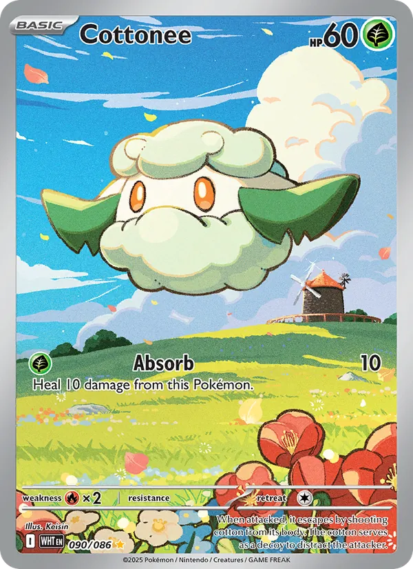 Cottonee #090 – White Flare card