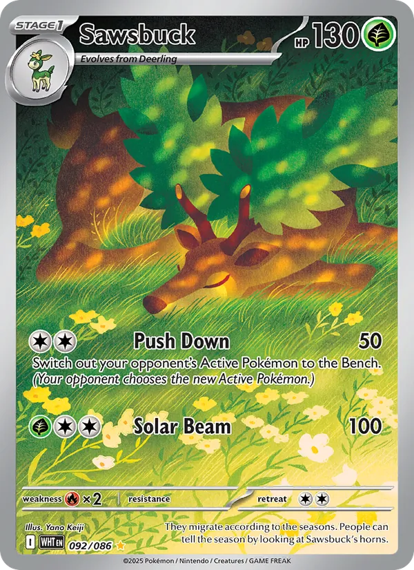 Sawsbuck #092 – White Flare card