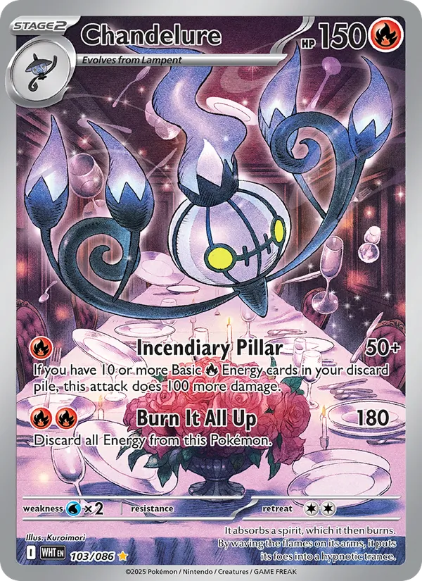 Chandelure #103 – White Flare card