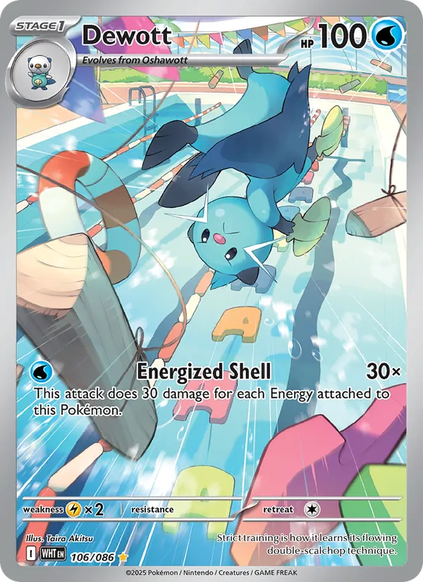 Dewott #106 – White Flare card