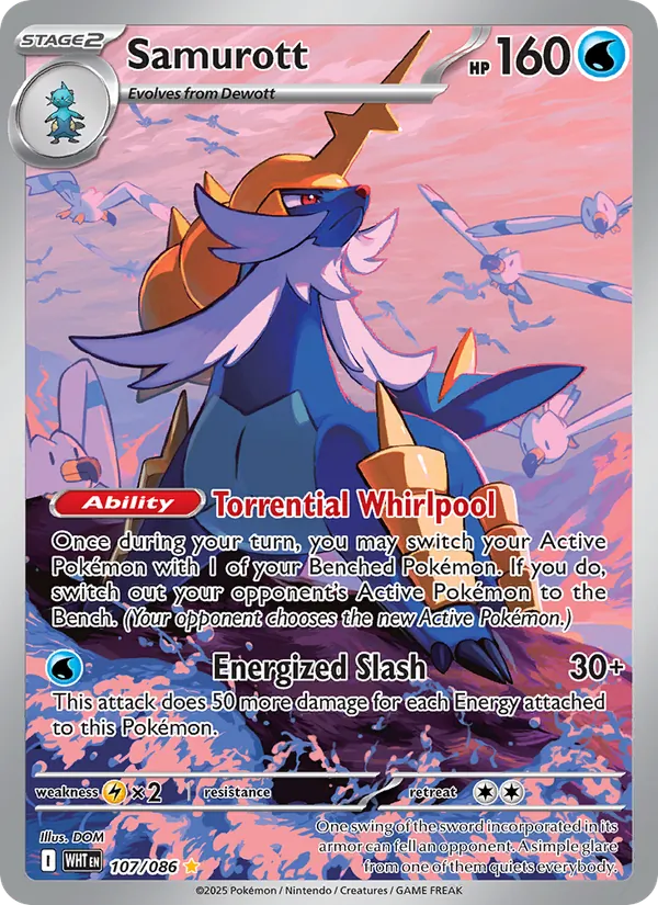 Samurott #107 – White Flare card