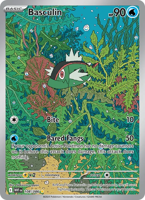 Basculin #108 – White Flare card