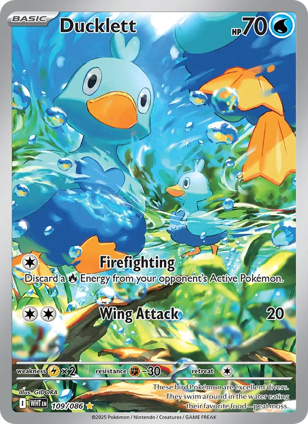 Ducklett #109 – White Flare card