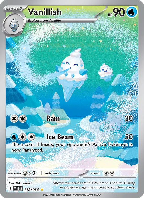 Vanillish #112 – White Flare card