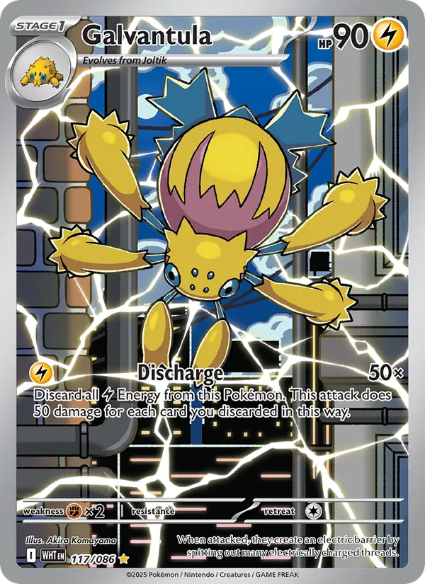 Galvantula #117 – White Flare card