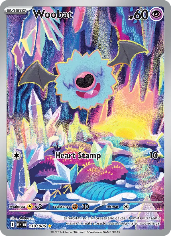 Woobat #119 – White Flare card