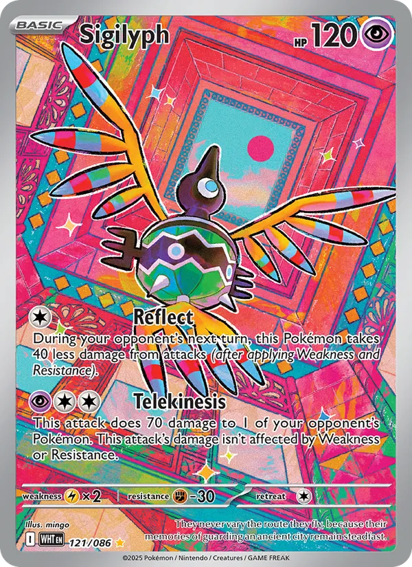 Sigilyph #121 – White Flare card