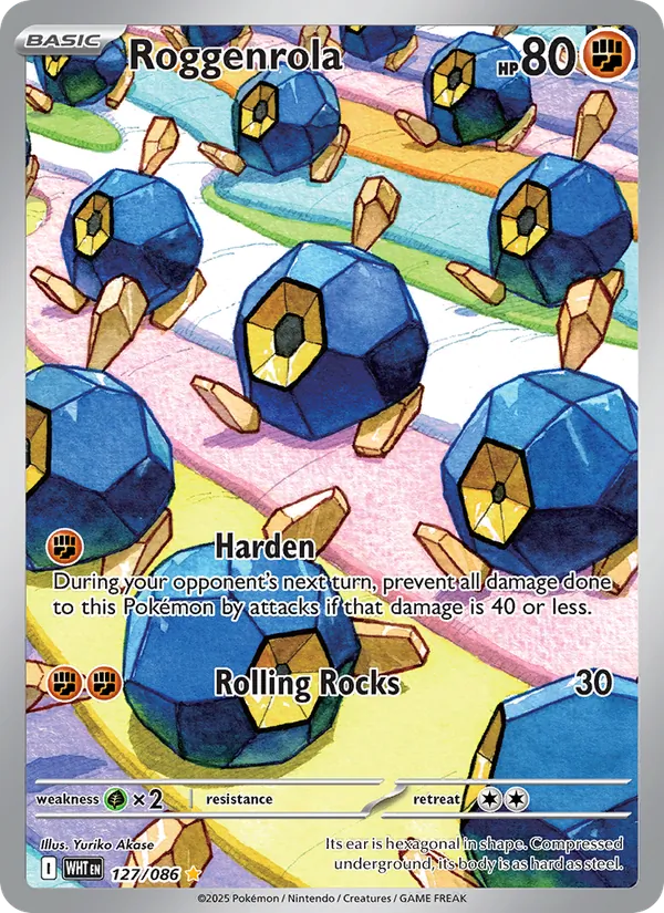 Roggenrola #127 – White Flare card