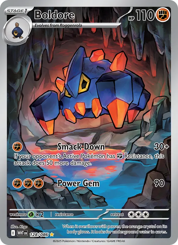 Boldore #128 – White Flare card