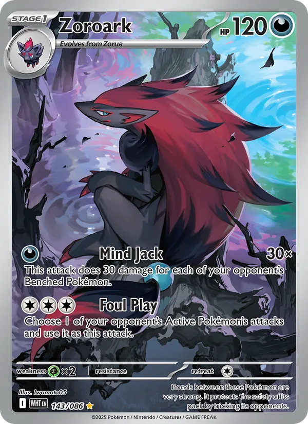 Zoroark #143 – White Flare card