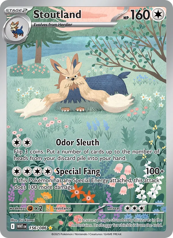 Stoutland #156 – White Flare card