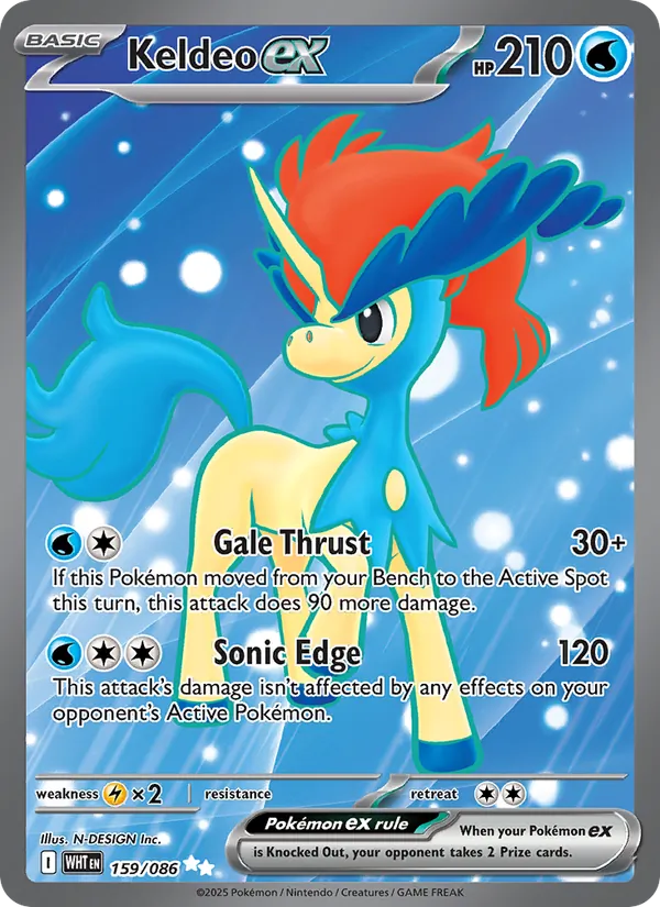 Keldeo ex #159 – White Flare card