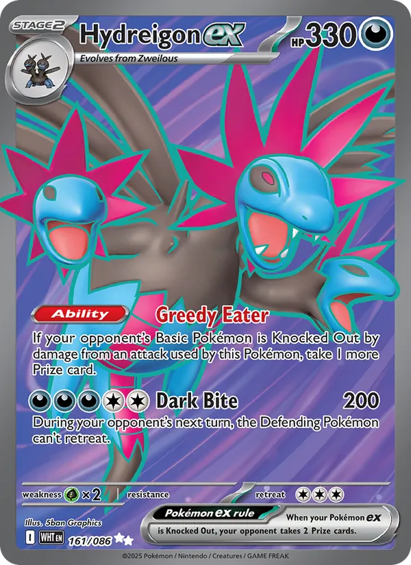 Hydreigon ex #161 – White Flare card