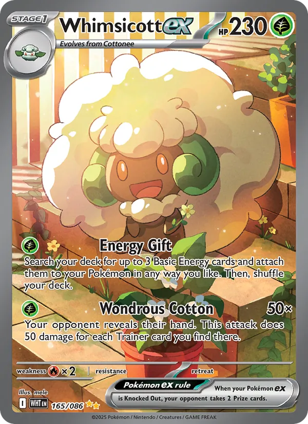 Whimsicott ex #165 – White Flare card