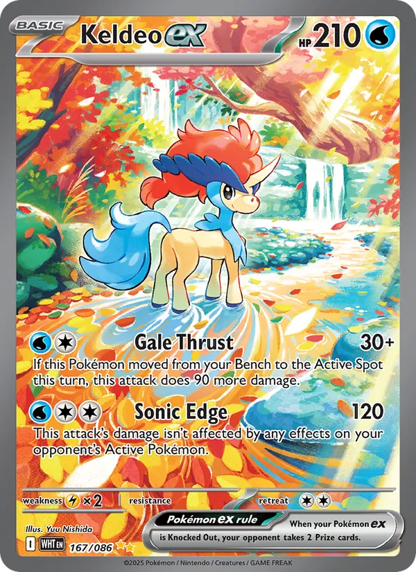 Keldeo ex #167 – White Flare card