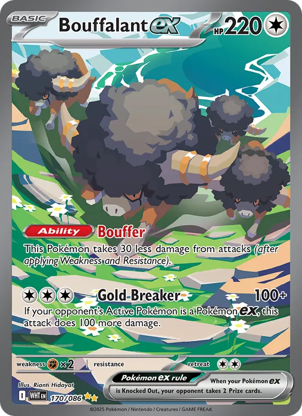 Bouffalant ex #170 – White Flare card