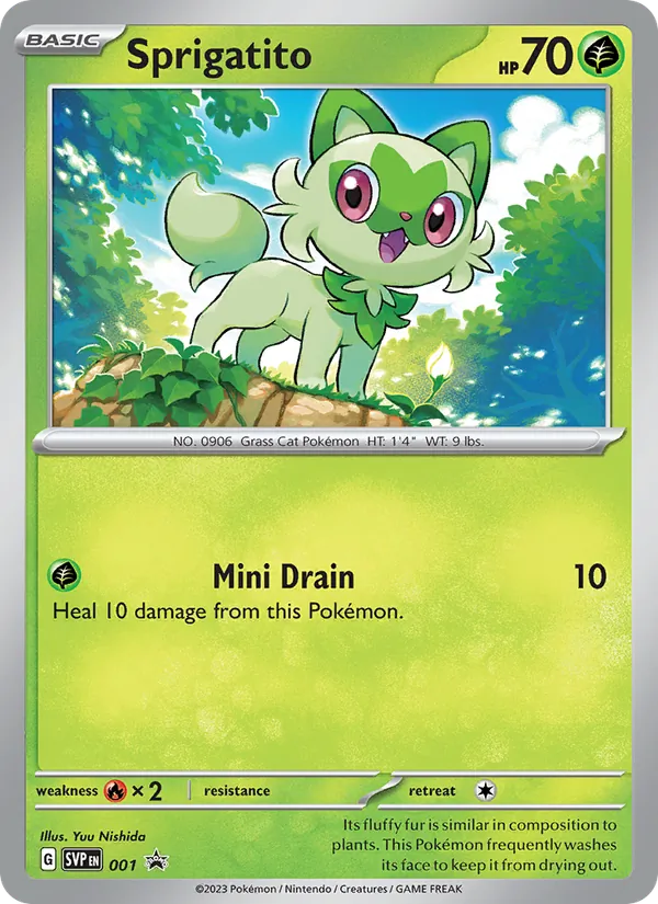 Sprigatito #001 – SVP Black Star Promos card