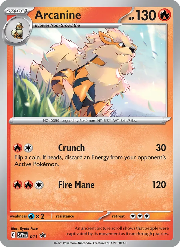 Arcanine #011 – SVP Black Star Promos card