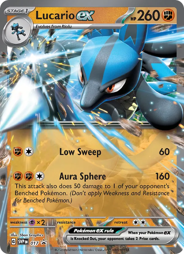Lucario ex #017 – SVP Black Star Promos card