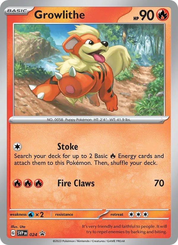 Growlithe #024 – SVP Black Star Promos card