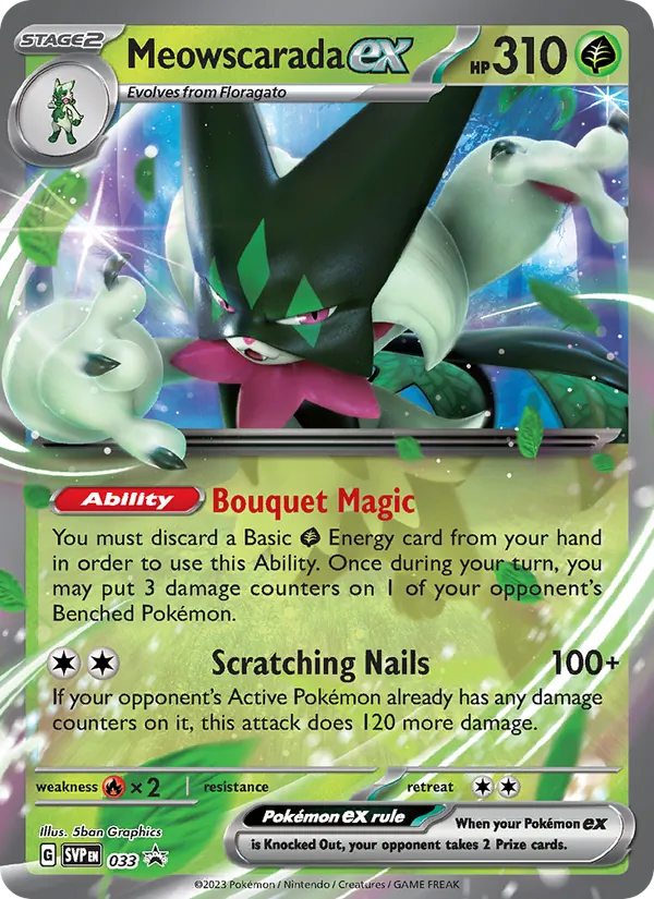 Meowscarada ex #033 – SVP Black Star Promos card