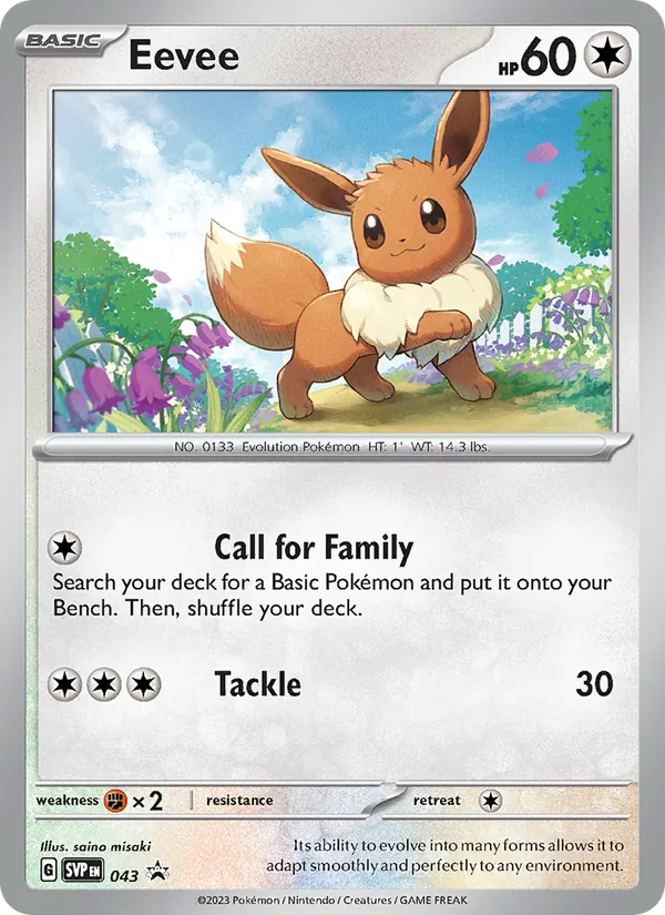 Eevee #043 – SVP Black Star Promos card