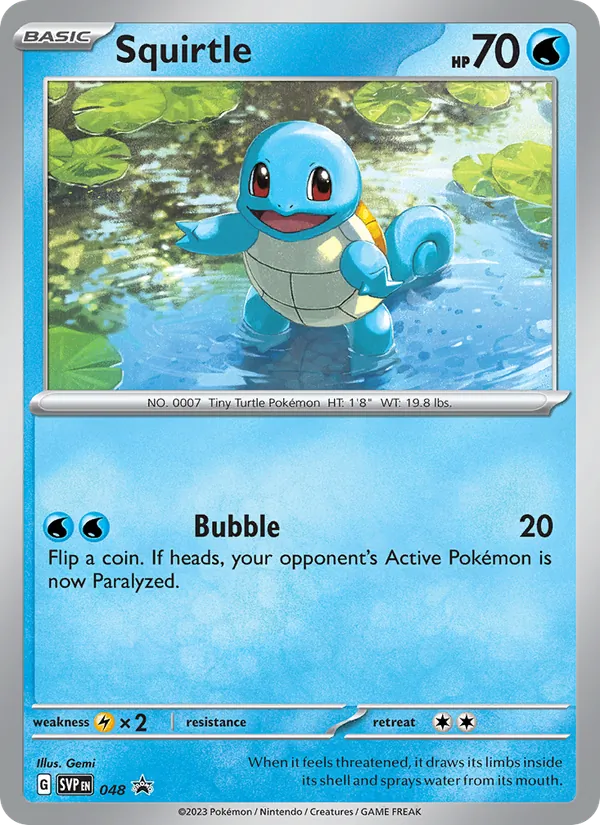 Squirtle #048 – SVP Black Star Promos card