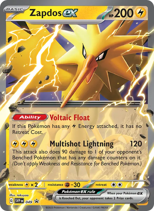 Zapdos ex #049 – SVP Black Star Promos card
