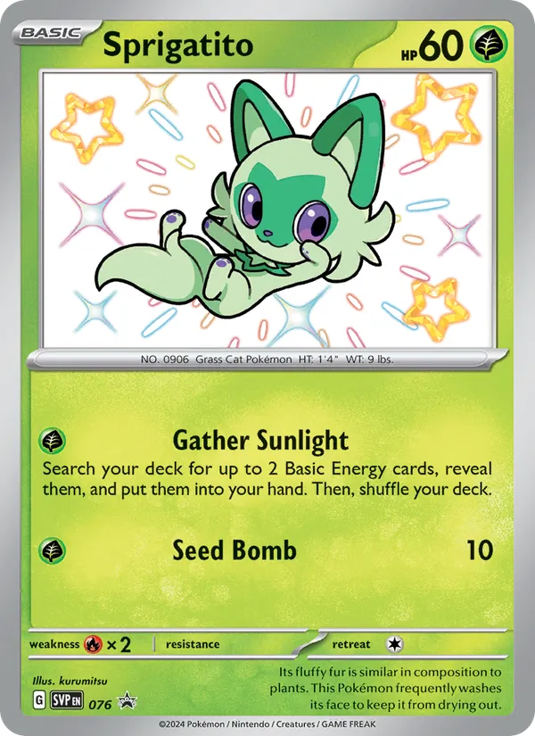 Sprigatito #076 – SVP Black Star Promos card